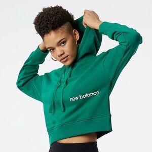New Balance women's hoodie green with logo size M wide comfy fit